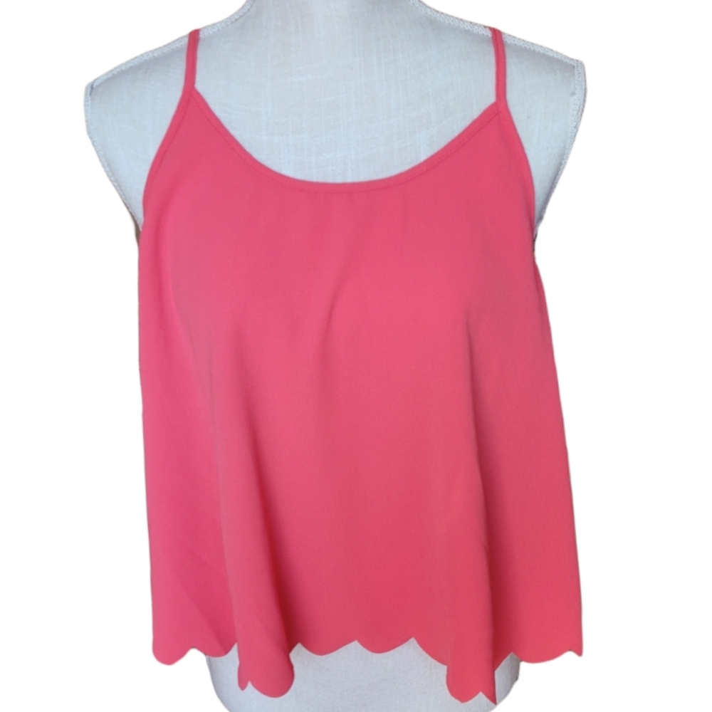 J Roberts Medium Coral Women's Tank Top Open Back
